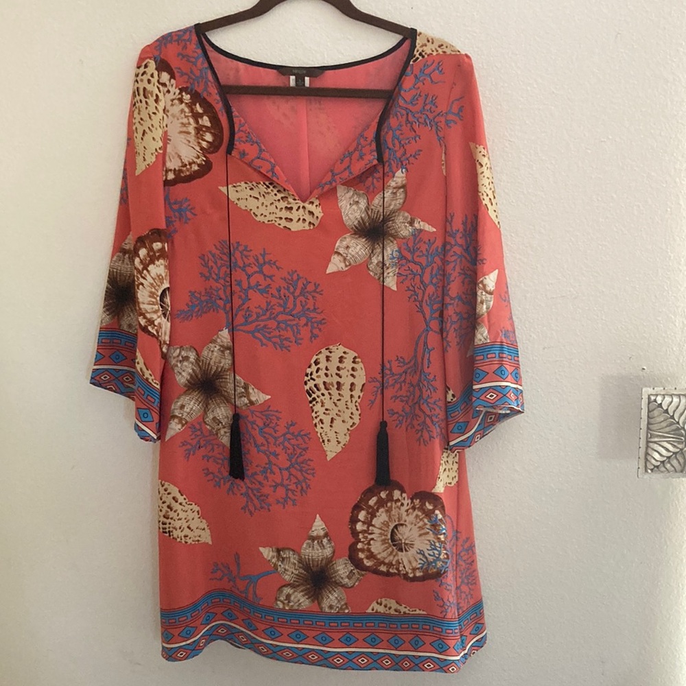 Silk coral dress